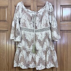 Sheilay Tan/Ivory Bohemian Dress Size XXL